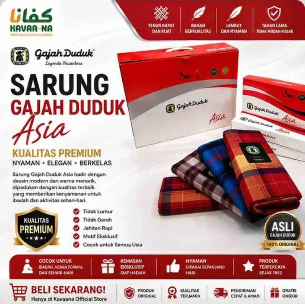 Sarung GD Asia | Sarung Gajah Duduk