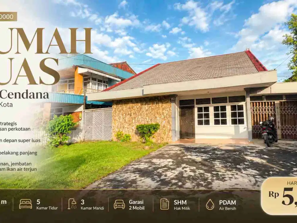 Rumah Lahan Luas di Pusat Kota Pontianak – Jl Cendana, 5 KT
