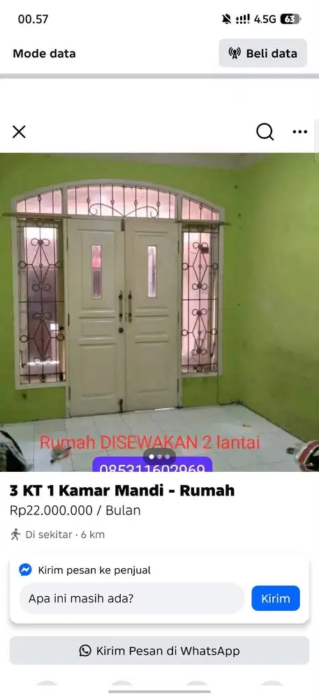 RUKO/ Toko DISEWAKAN. Depan jalan Strategis