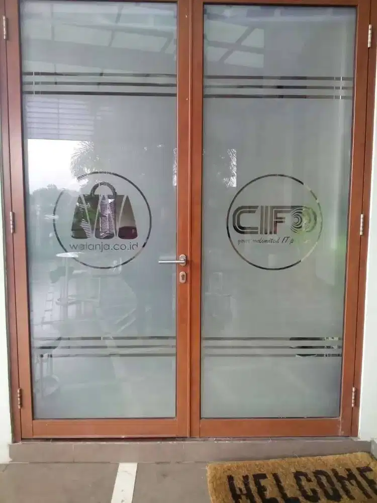 STIKER KACA SANDBLAST ES KACA FILM ONEWAY CUTTING STICKER PANGGILAN