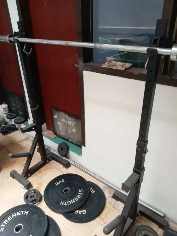 Rack squat , plate dan barbell second
