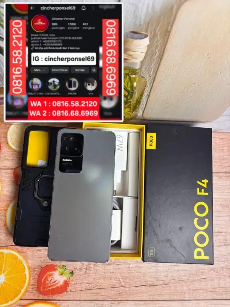 Jual hp poco F4 5g 8/256 fullset ORIGINAL istimewa siap pakai