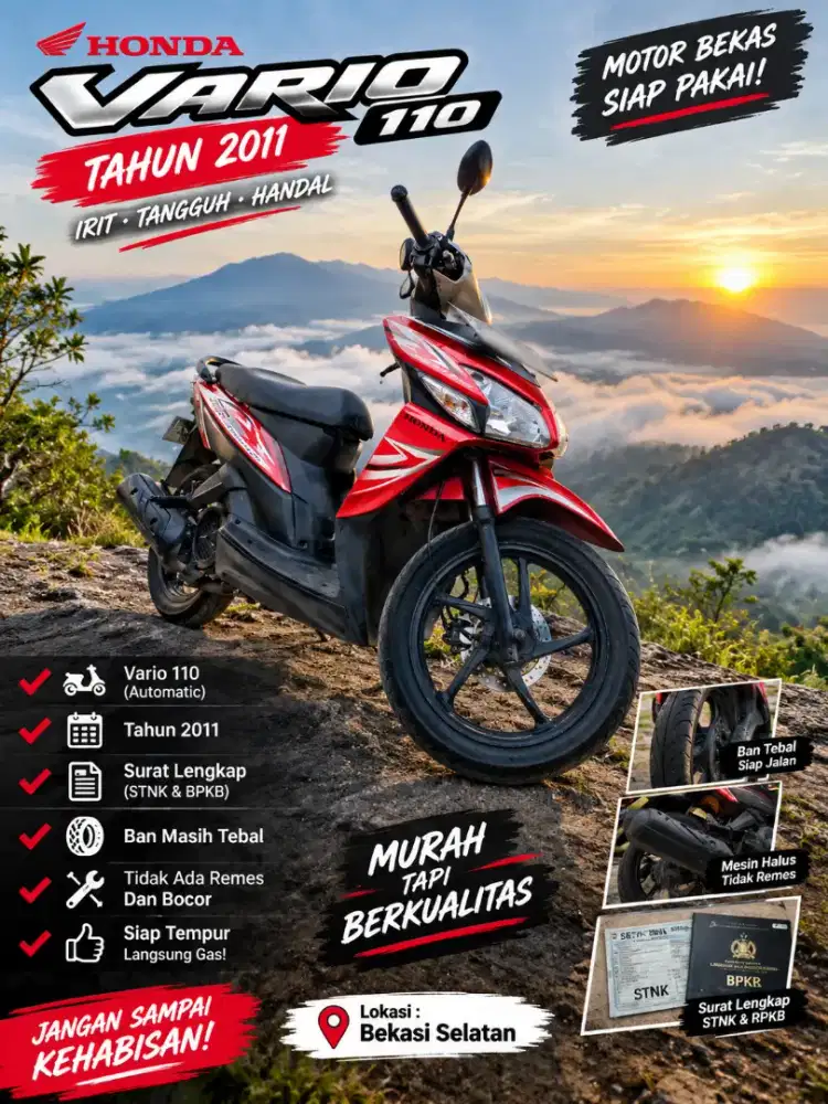 Jual Vario Karbu 110 cc 2011