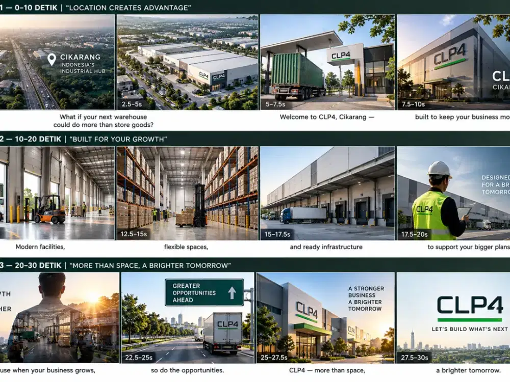 Warehouse Jababeka Gudang Cikarang Luas ±5.837 m², Clear Height 12,2 M