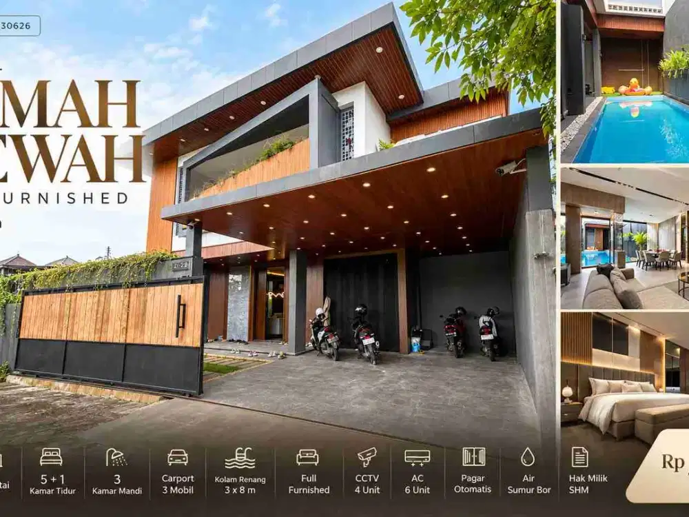 Rumah Mewah Full Furnished di Serdam Kubu Raya | Kolam Renang | LT 300 m²