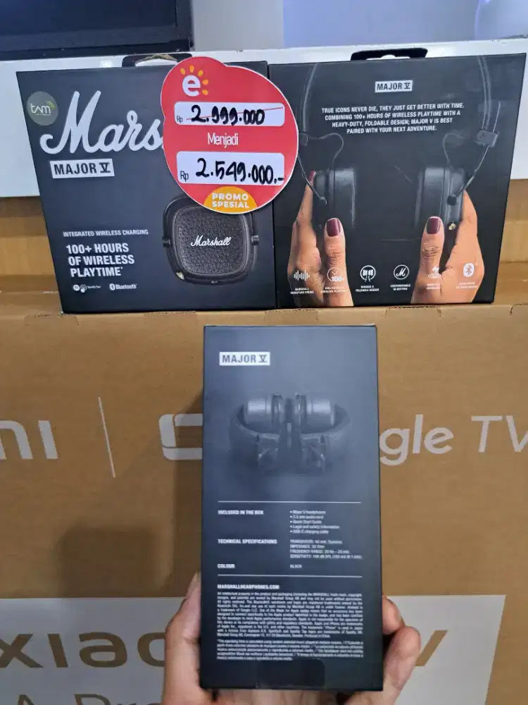 Headphone Marshall Major V Black BNIB Garansi Resmi Erafone 100% Ori