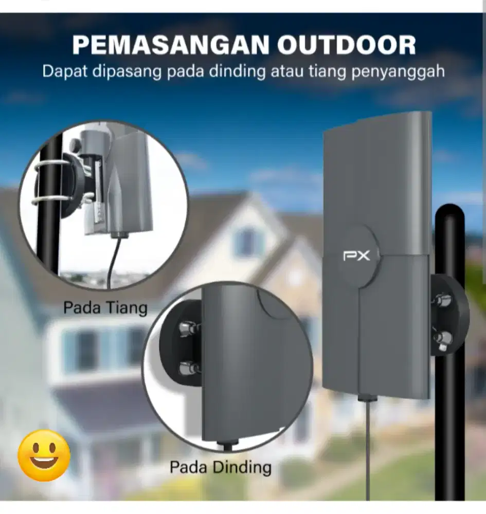 Antena tv indoor dan outdoor PX DA5120 digital BARU