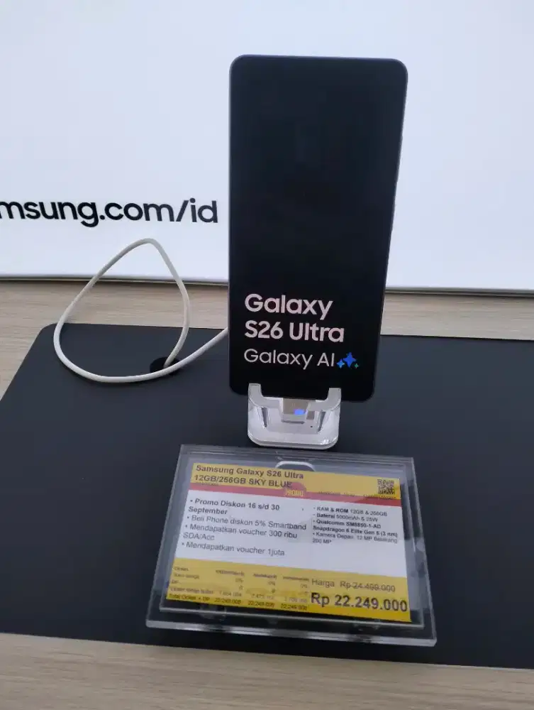 Samsung Galaxy S26 Ultra 12/256GB SKY BLUE 
Kredit tanpa dp