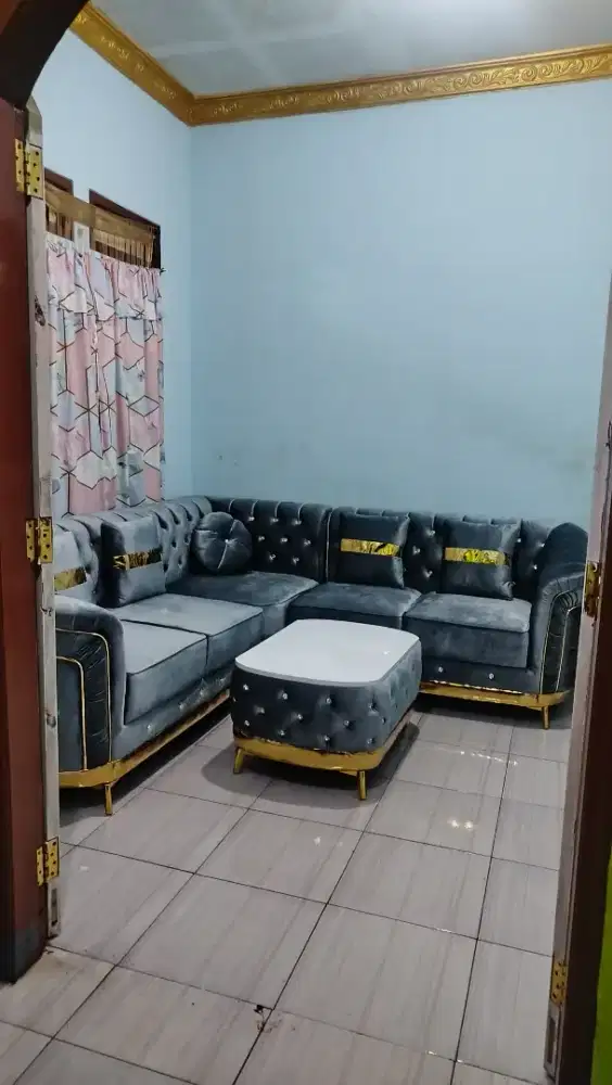 sofa sudut mewah elegan