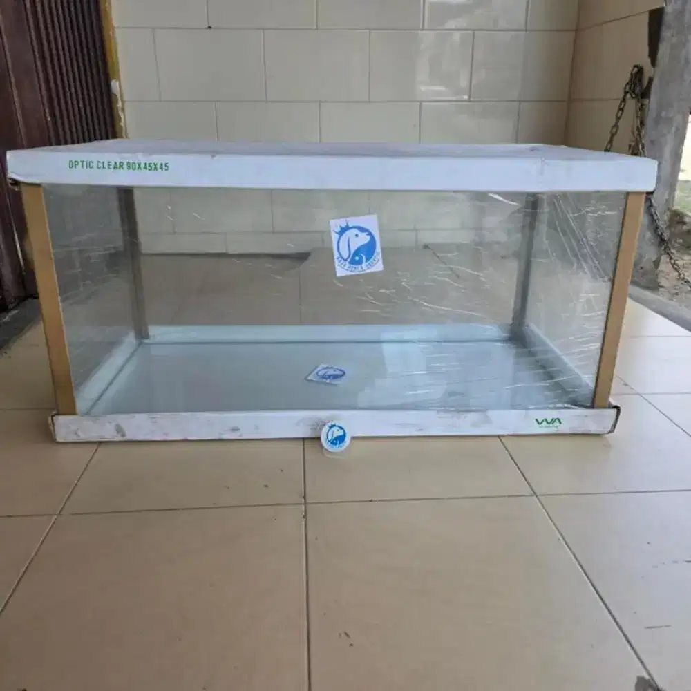 Dijual aquarium ikan vivaria optic clear 60x35x35