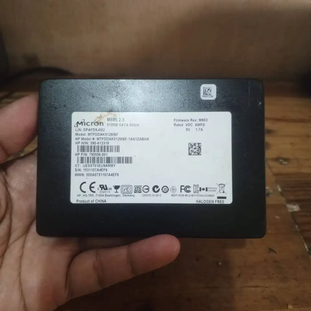 SSD Sata 512 GB Micron