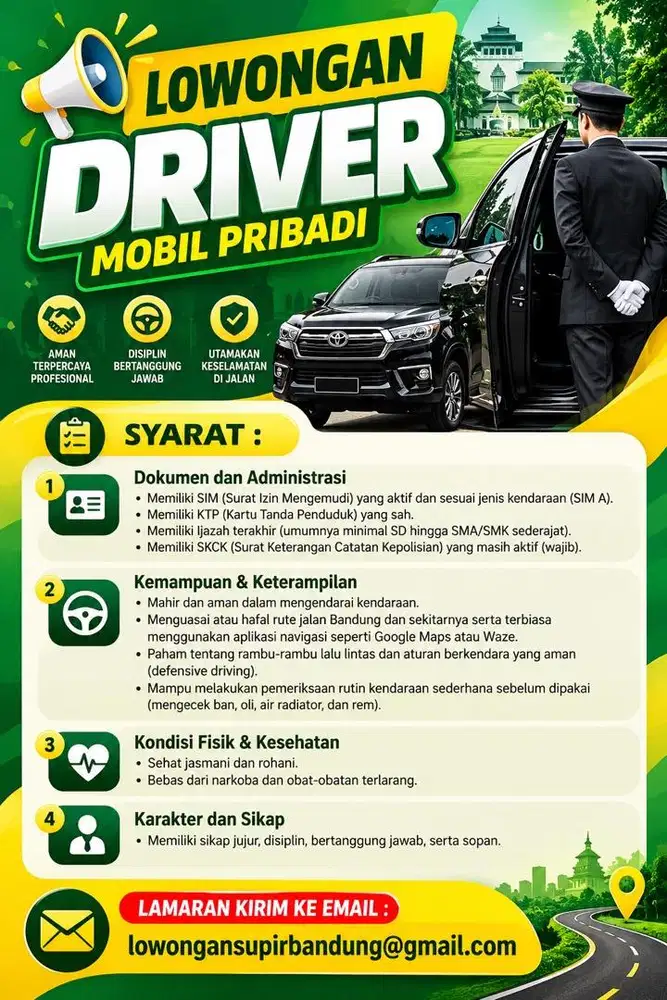Dibutuhkan Driver Pribadi