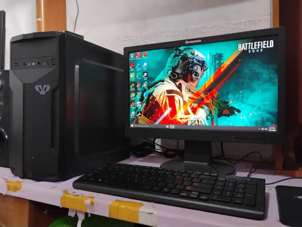 Pc gaming intel gen4 + vga nvidia 2gb + ram 8gb + monitor 19inch