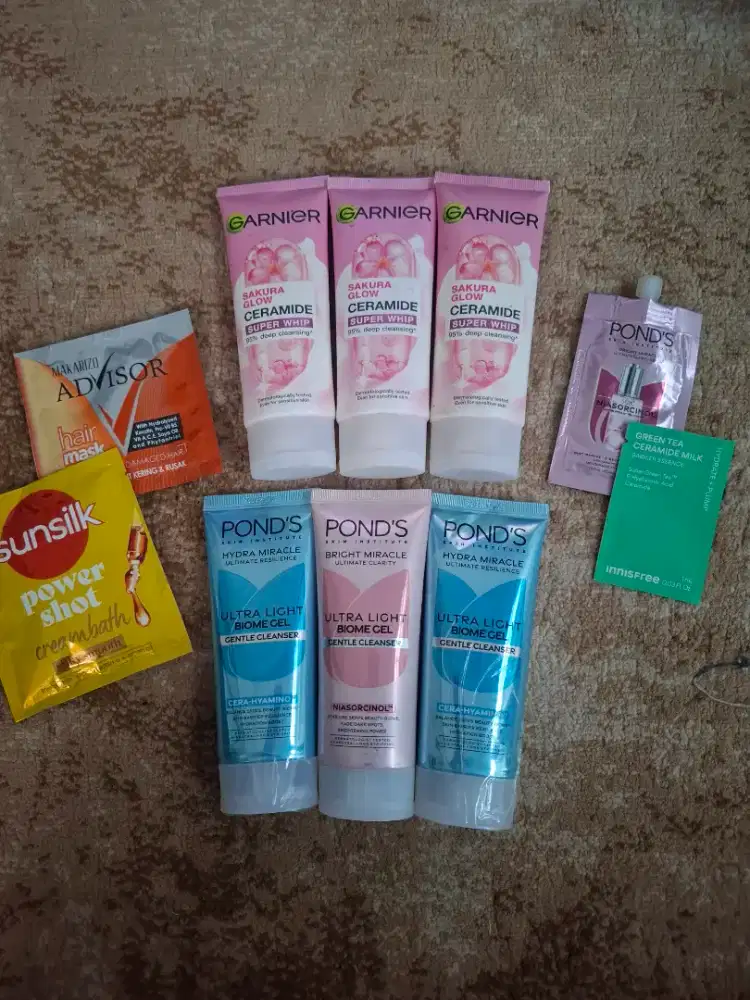 TAKE ALL 10pcs (Facial Wash Garnier & Pond's + Bonus)
