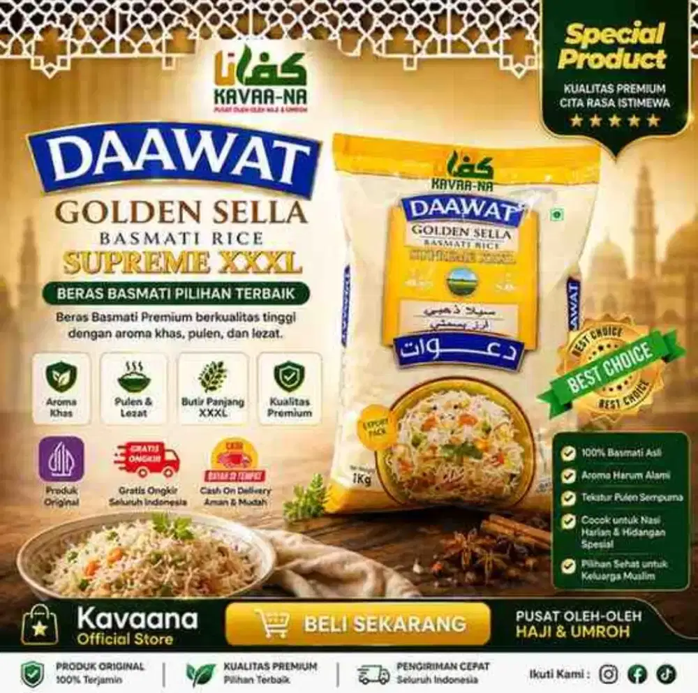 Beras Basmati Golden Sella dan Creamy Sella