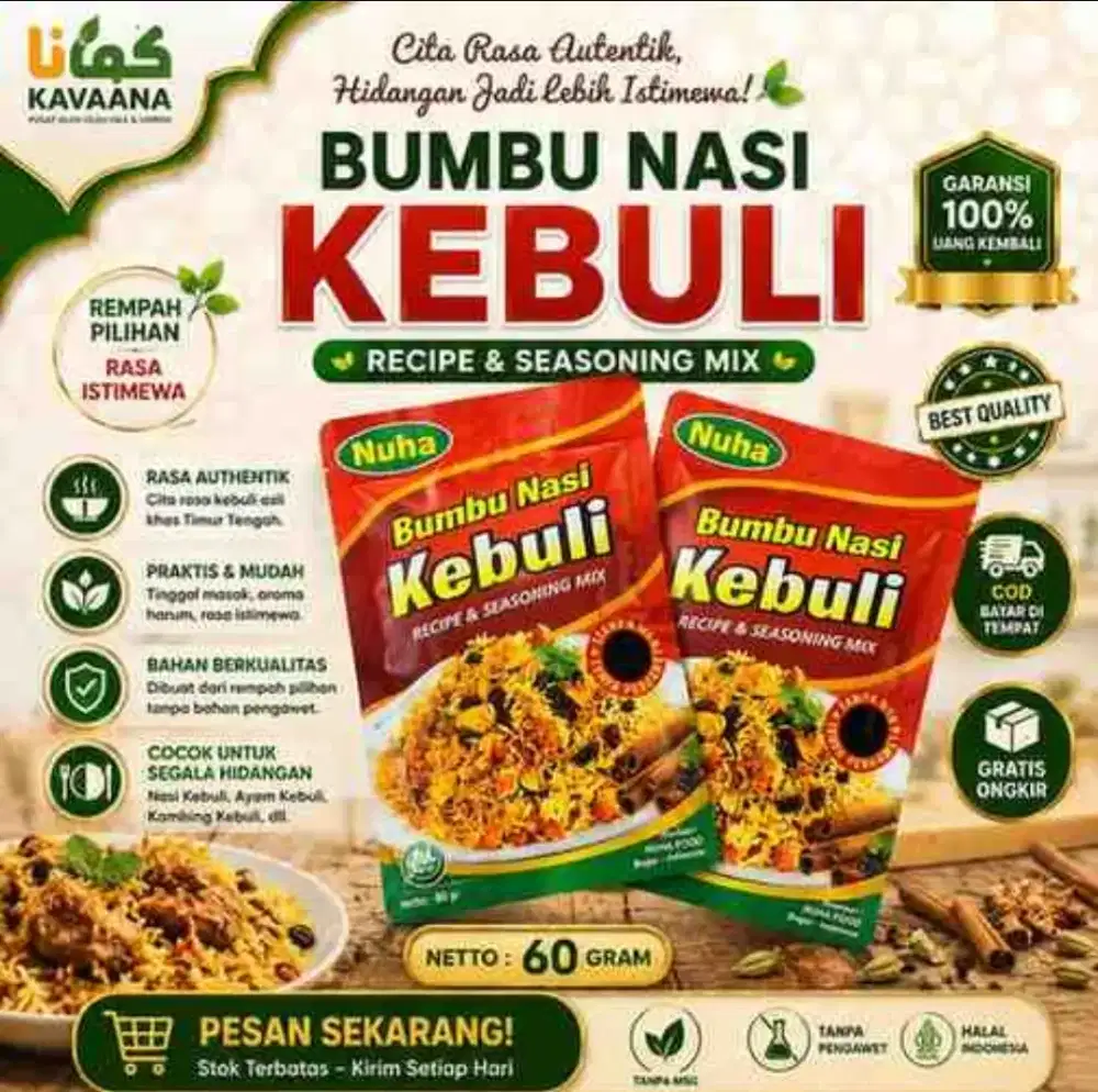 Bumbu Nuha | Bumbu Instan | Bumbu Nasi Kebuli | Bumbu Nasi Biryani