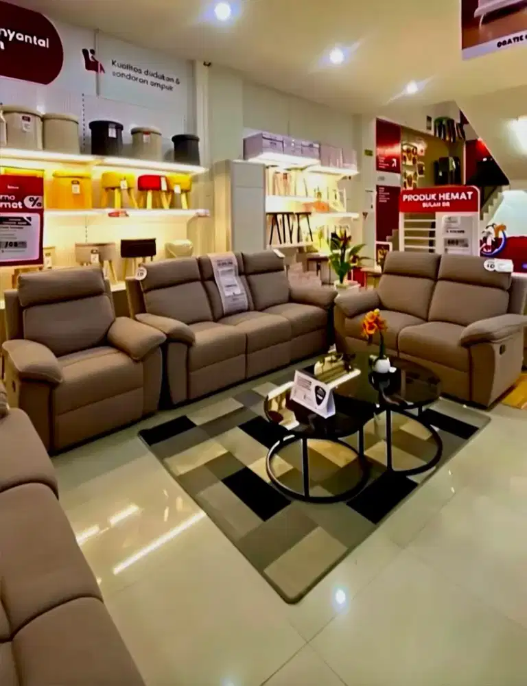 Jual murah sofa set recliener selma
