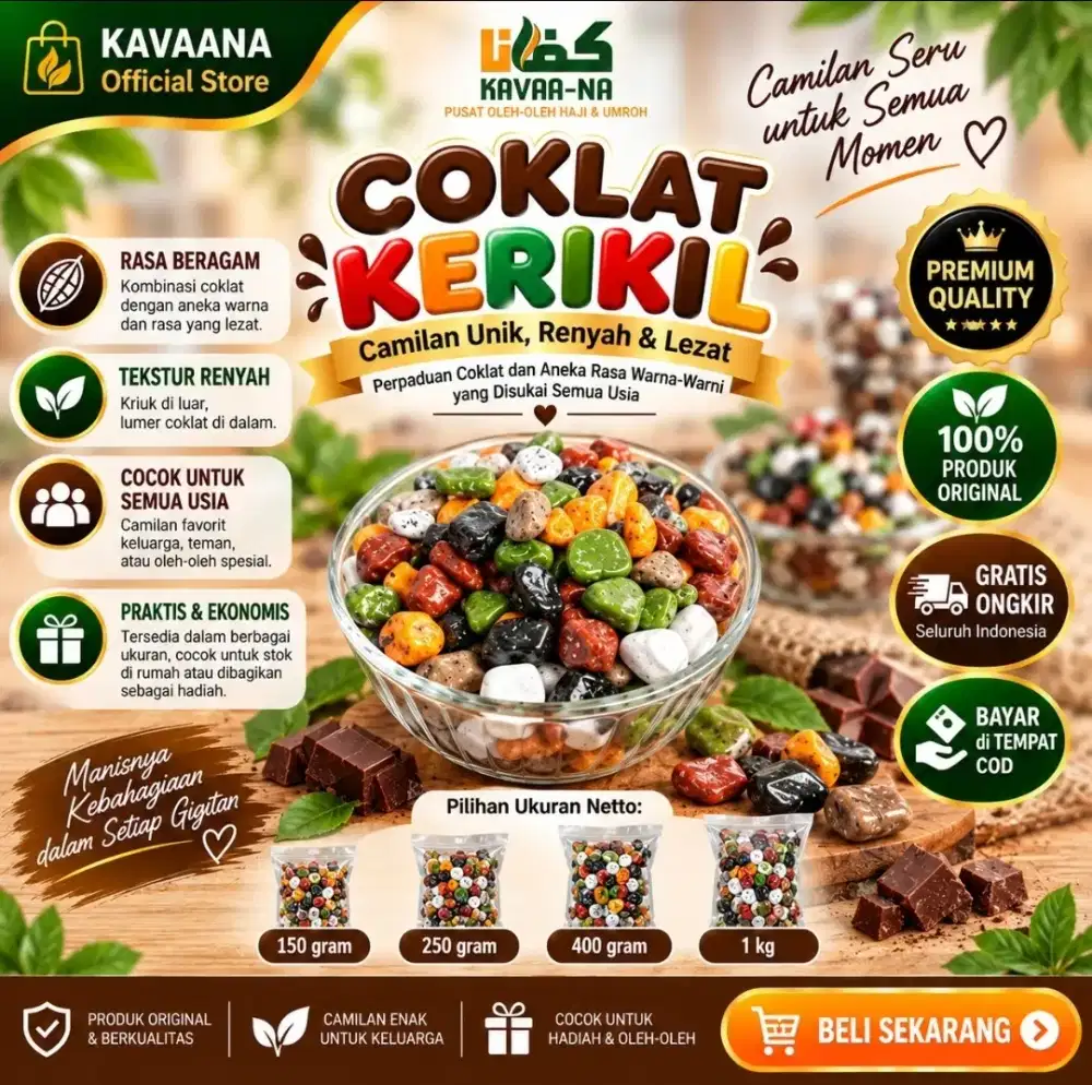 Coklat Kerikil 1 kg |
Coklat Termurah |
Coklat Turki |
Coklat Arab