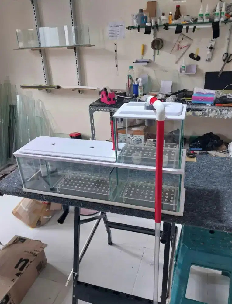 Dijual top filter talang kaca aquarium ikan 60cm