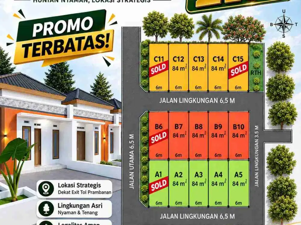 DIJUAL UNIT RUMAH D’SASMAYA 215JUTA Di JOGONALAN