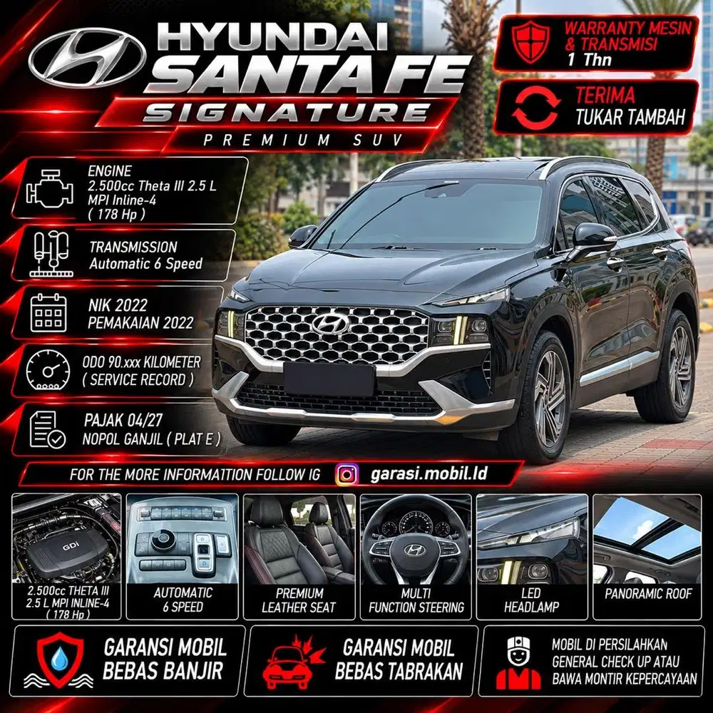 Hyundai Santa Fe Signature Gasoline 2.5 AT 2022