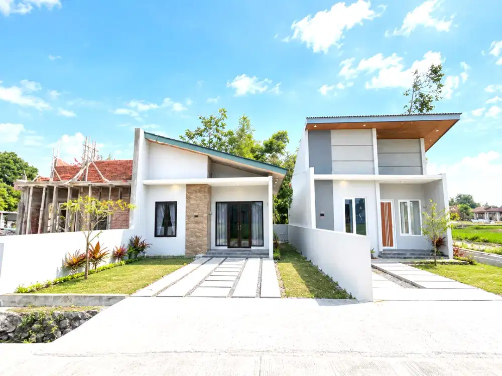 Rumah Modern View Sawah Cuma 400 Jutaan Selatan Jalan Jogja-Solo