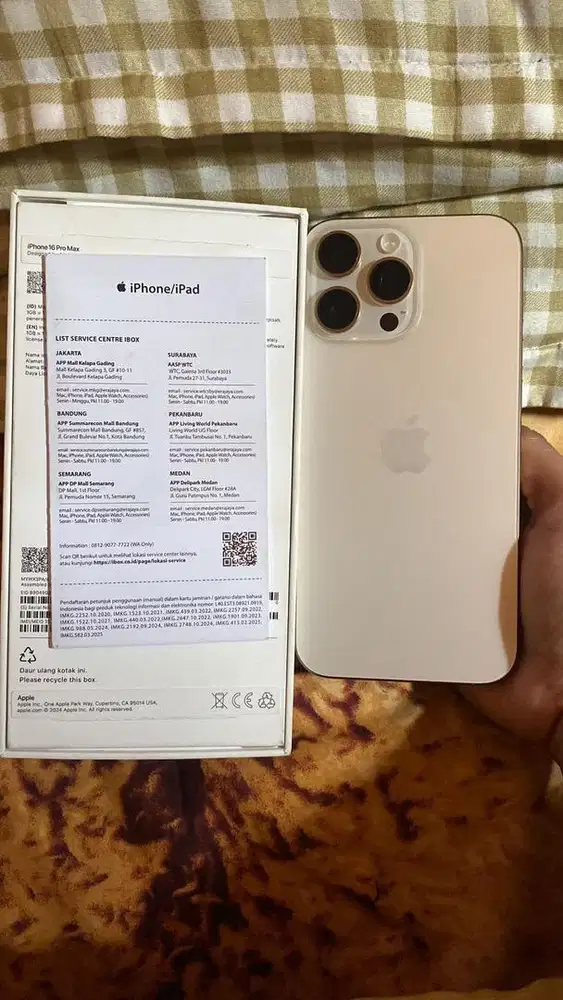 Iphone 16 promax 256 ibox bh 100 garansi on