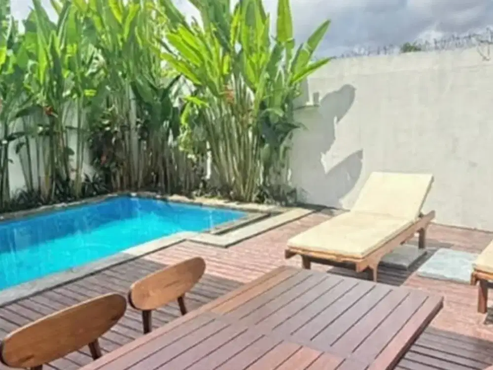 3BR Minimalist Villa with Rice Field Views in Kerobokan