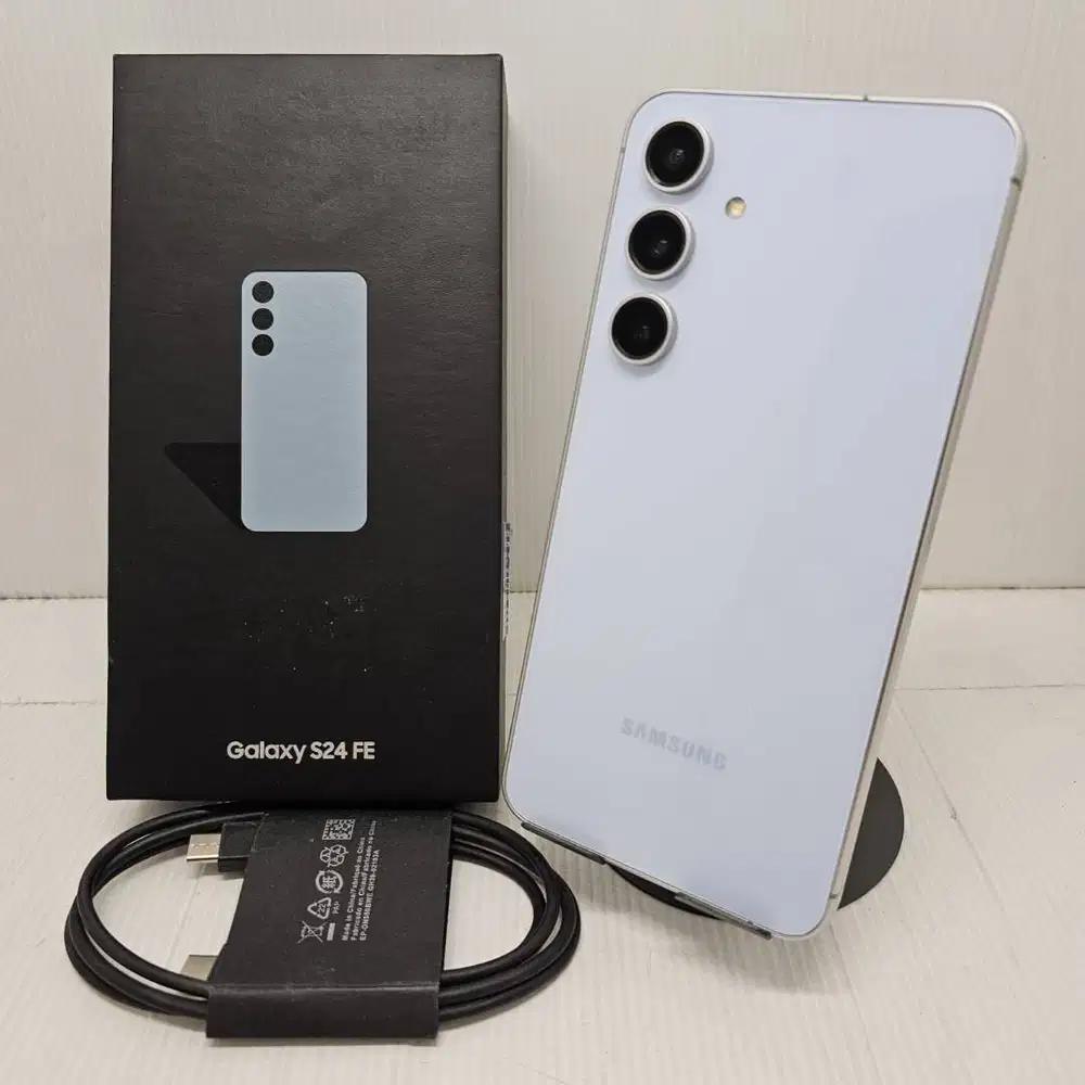 LIKE NEW FULLSET SAMSUNG GALAXY S24 FE 5G 8/128 BLUE  EX SEIN NO MINUS