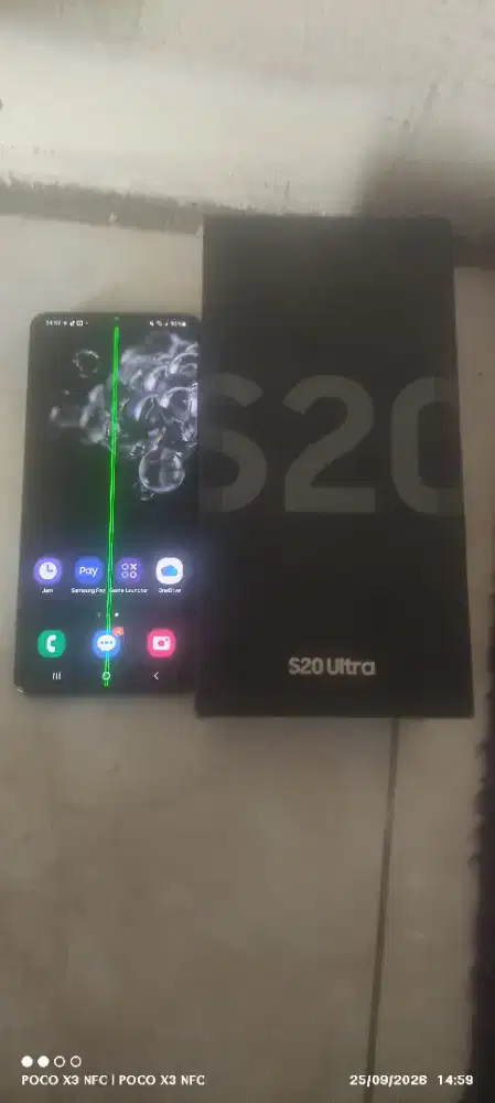 Samsung galaxy s20ultra layar lengkung zoom bulan ok