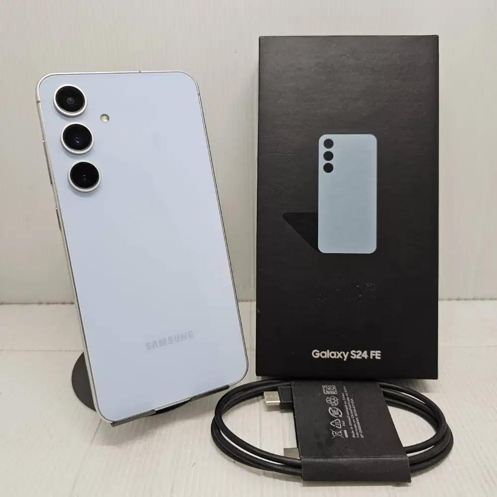 FULLSET SAMSUNG GALAXY S24 FE 5G 8/128 BLUE  EX SEIN NO MINUS