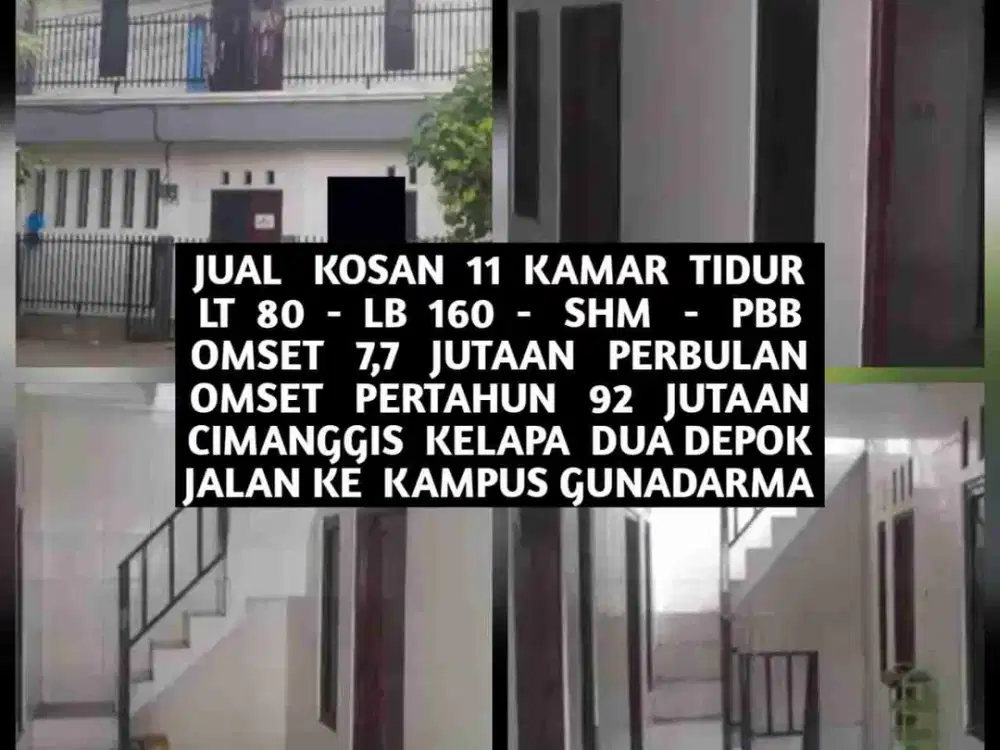 JUAL KOST KOSAN AREA CIMANGGIS DEPOK JALAN KAKI KAMPUS GUNADARMA