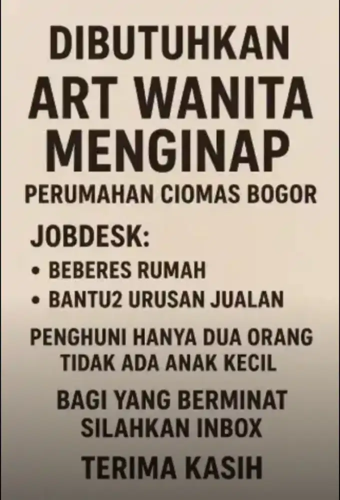 Di butuhkan ART