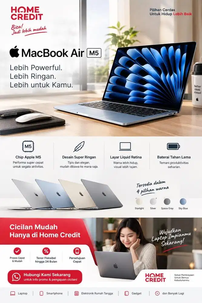 Cicialn Macbook Air M5 mulai dari 1jutaan
