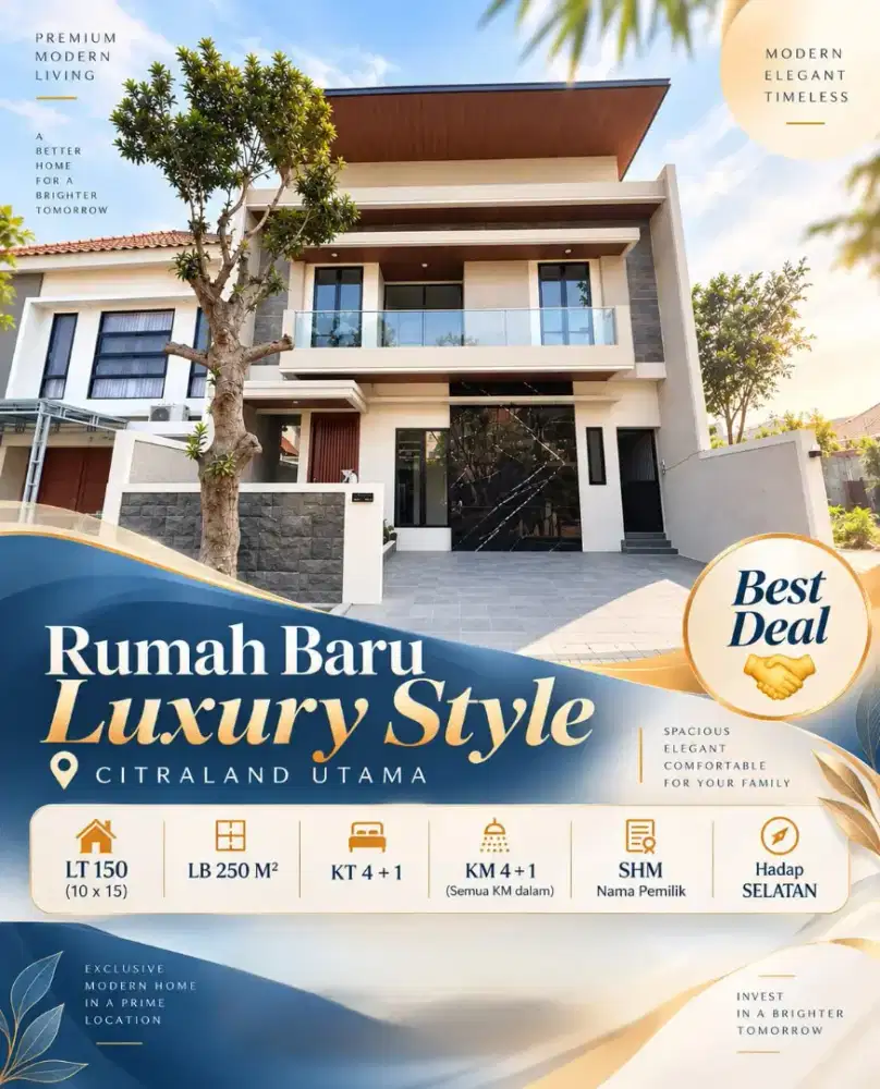 Rumah Baru Best Deal in Luxury Style Citraland Utama
