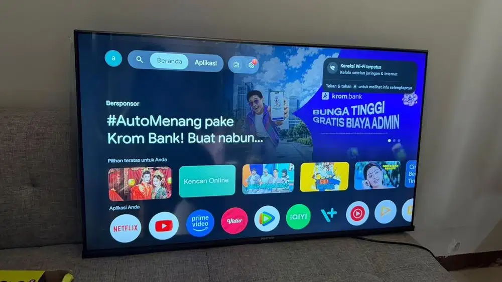 TV Polytron smart tv  google TV 43 inch