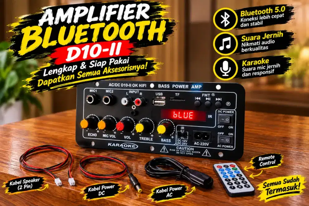 Amplifier d10 II layar karaoke