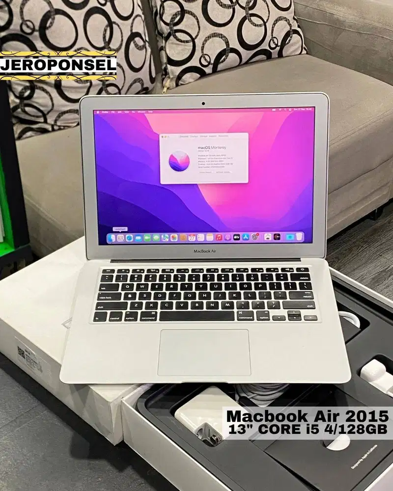 MACBOOK AIR 2015 13” 128GB FULL SET ORIGINAL GARANSI
