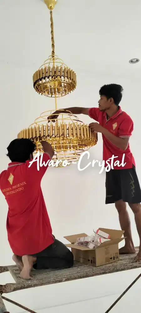 JASA CUCI LAMPU KRISTAL