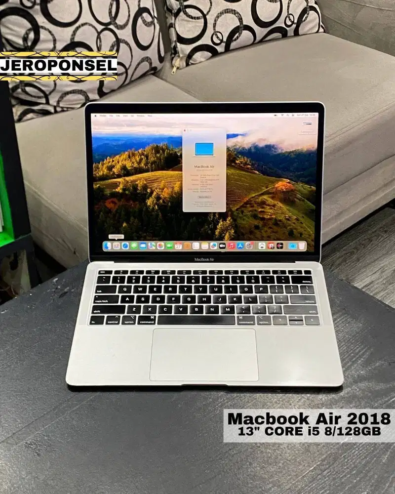 MACBOOK AIR 2018 8/128GB SILVER MULUS ORIGINAL GARANSI