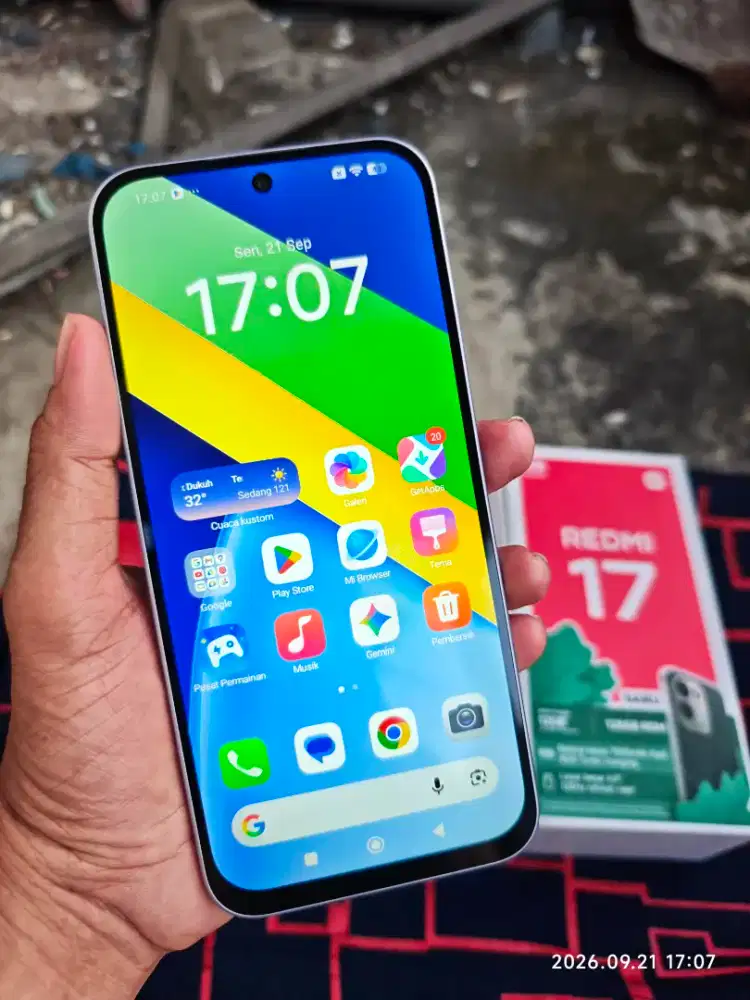Redmi 17 6/128 Fullset ori segel mulus no minus