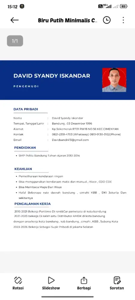 jasa supir / loker supir