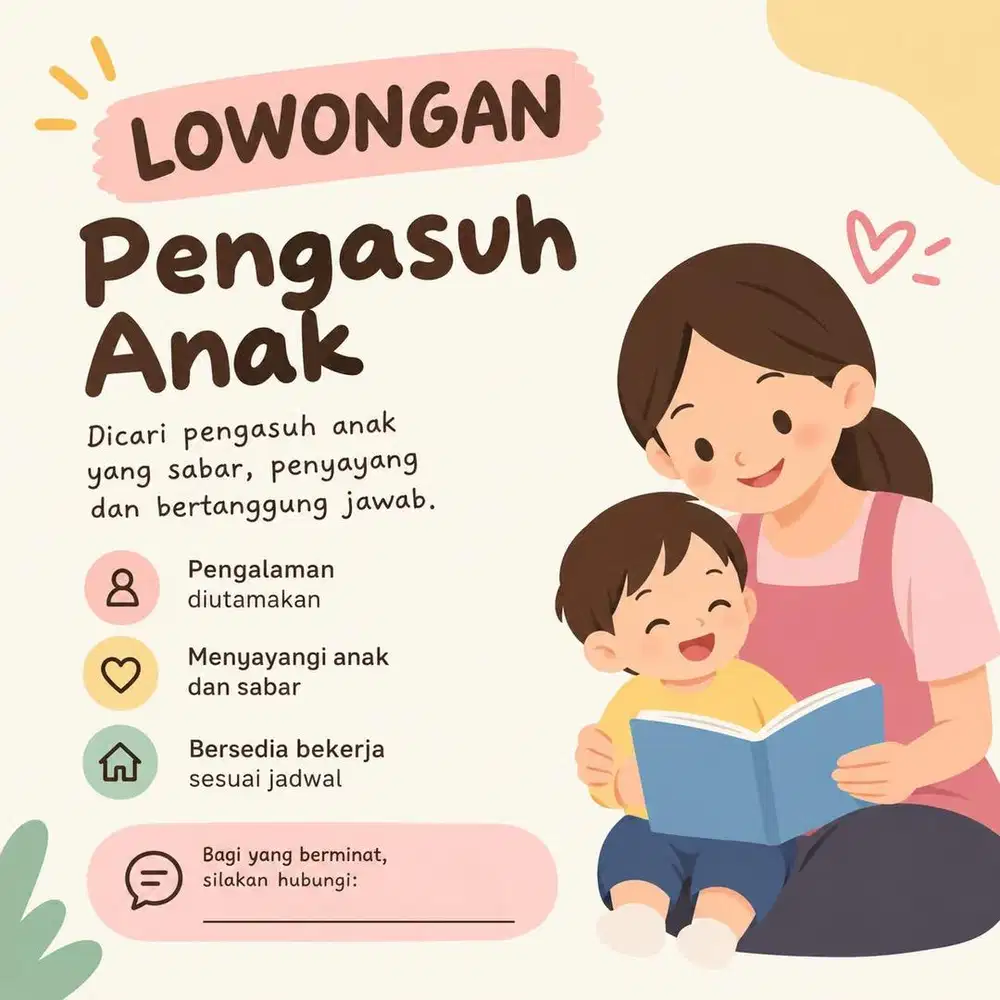 Di cari Pengasuh anak