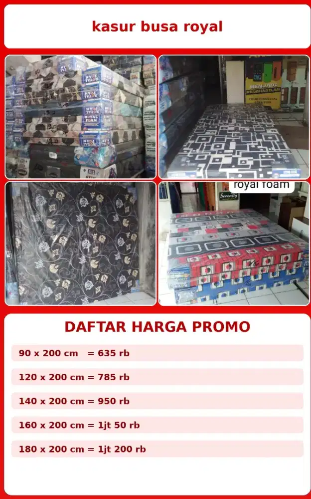 Kasur busa royal