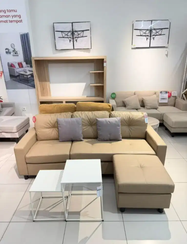 Sofa L promo khusus hari ini cicilan pakai home kredit bunga 0%