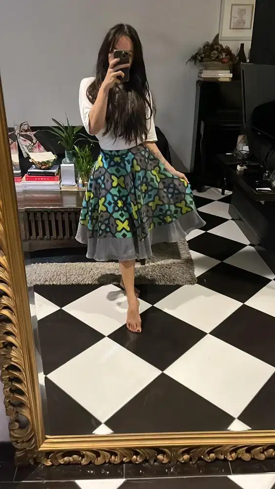 BLAIRE SKIRT ORGANZA FULLPRINT