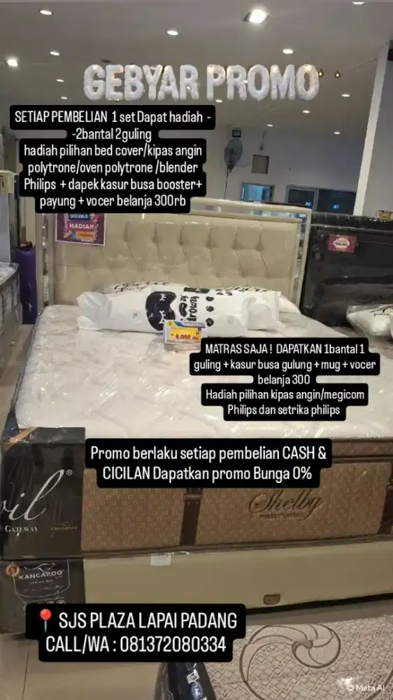 KASUR KANGGORO (1SET) UKURAN 180X200 Gratis 2x Cicilan
