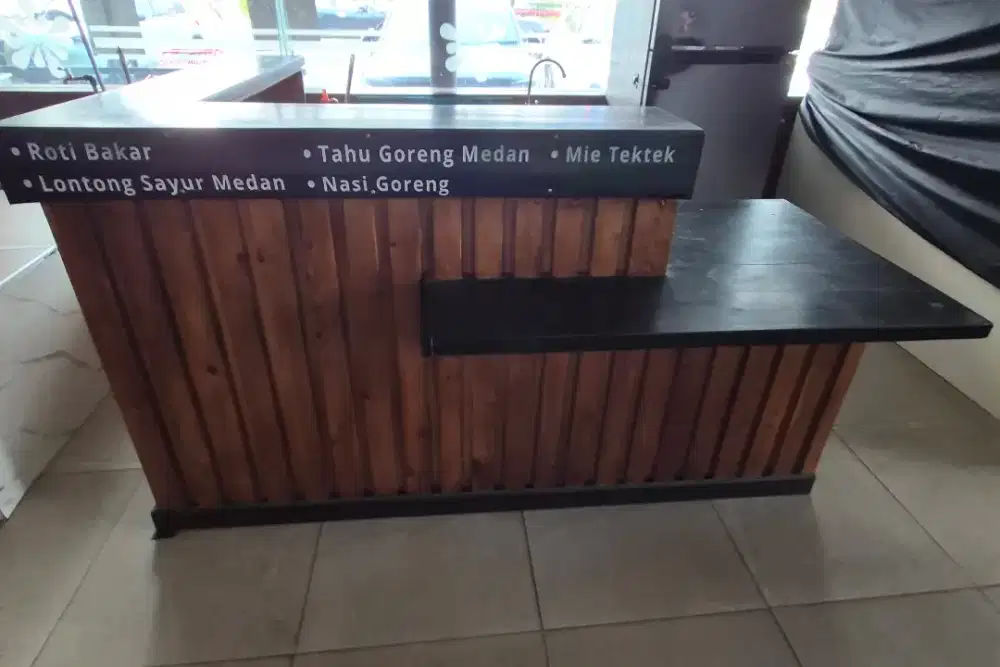 Perlengkapan booth / meja counter siap pakai