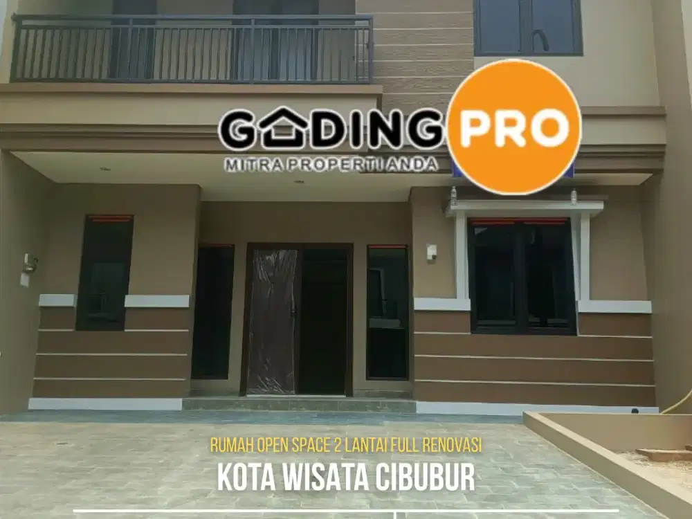 RUMAH OPEN SPACE 2 LANTAI DI KOTA WISATA CIBUBUR