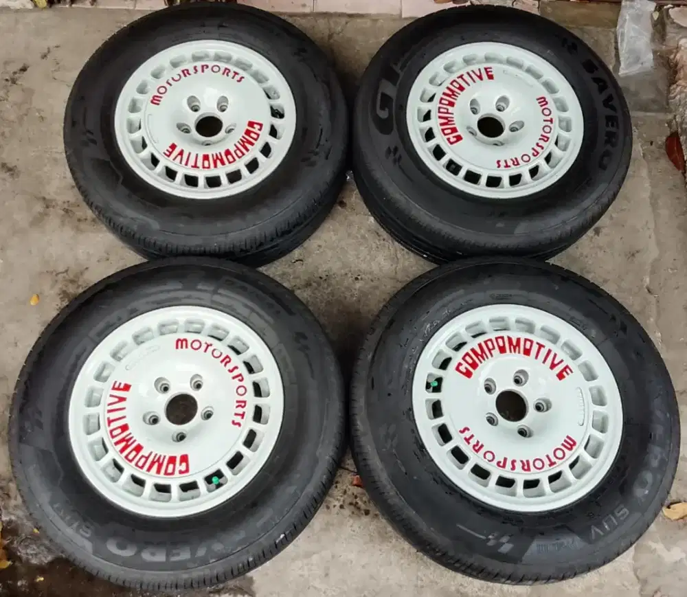 Dijual. 4pc velg compomotive TH1 model piring+ban 215/70 15
